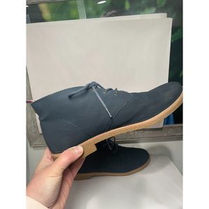Tommy Hilfiger Navy Faux Leather Ankle Lace Up‎ Chukka Boots Womens 9
